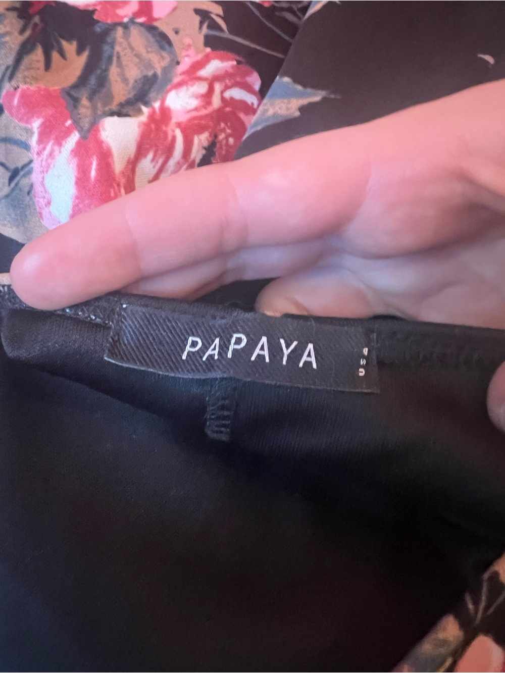 Papaya Black Floral Trim Top - Picture 3 of 3